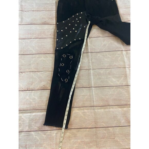 Devil's Fashion Women's Black Steam Punk Gothic Detailed Jeans - Medium - Picture 4 of 12